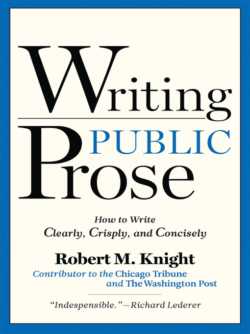 Cover image for Writing Public Prose